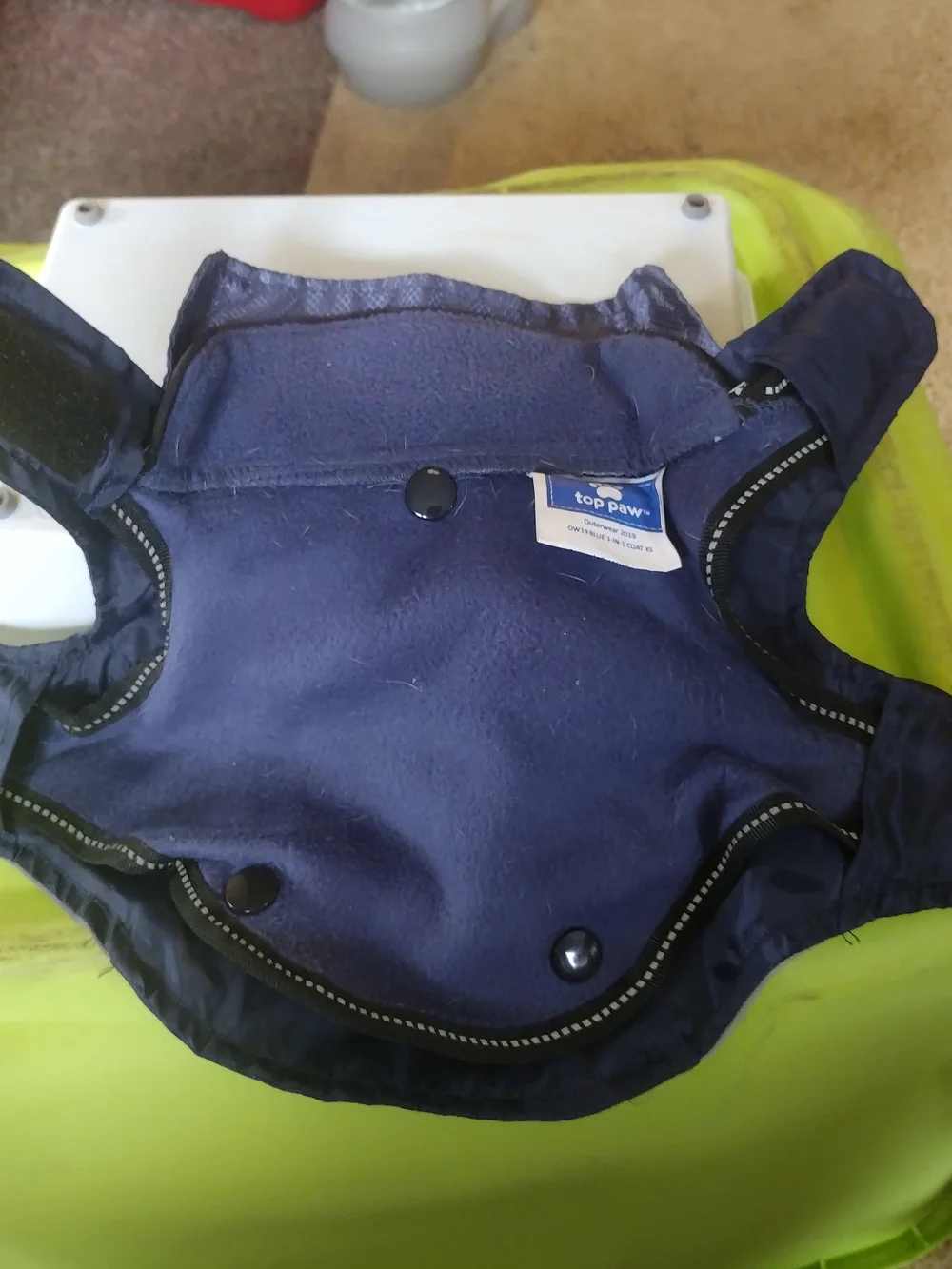 Navy and Gray Dog Raincoat